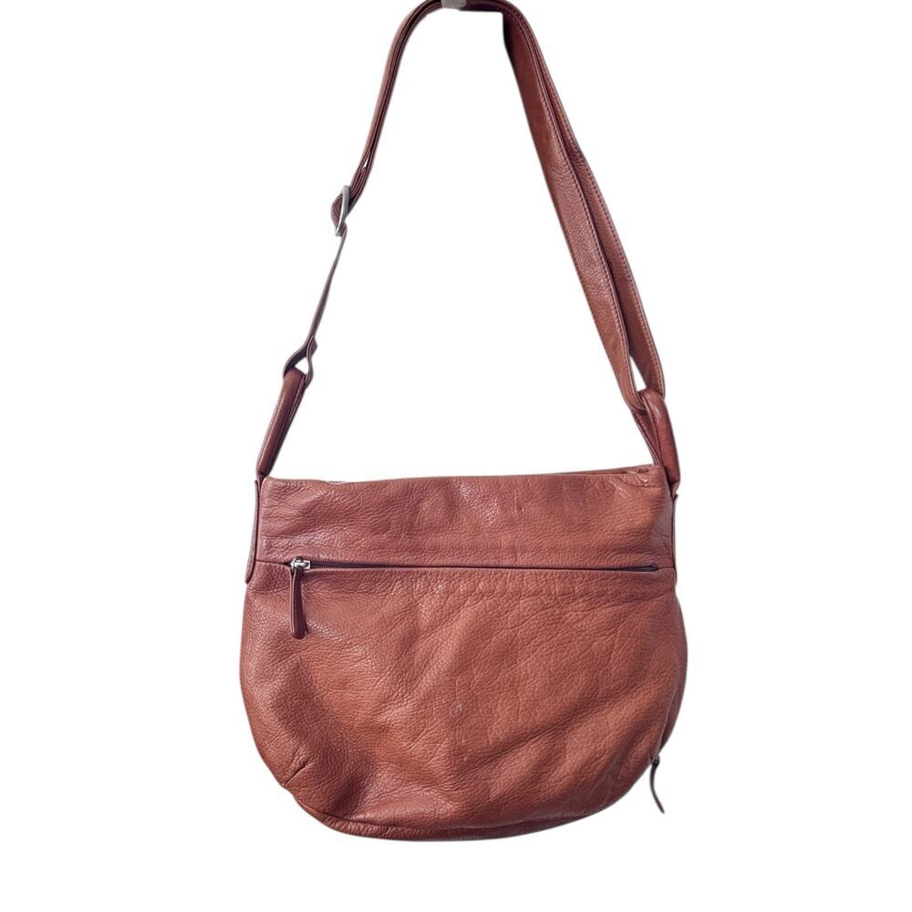 Vintage Osgood Marley Genuine Leather Crossbody Bag Soft Pebbled Brown — image 2 of 8